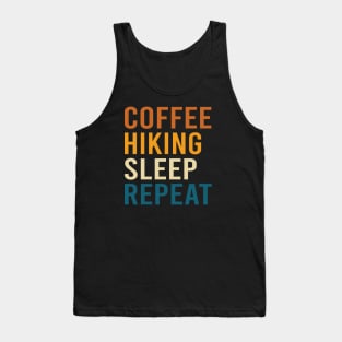 Coffee Hiking Sleep Repeat Outdoor Adventure Tank Top